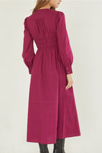 Load image into Gallery viewer, Monica Smocked Waist Maxi Dress - Berry
