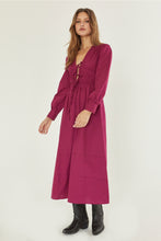 Load image into Gallery viewer, Monica Smocked Waist Maxi Dress - Berry
