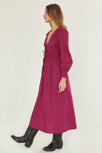 Load image into Gallery viewer, Monica Smocked Waist Maxi Dress - Berry
