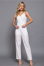 Load image into Gallery viewer, Pin Stripe Slit Vest Top - White
